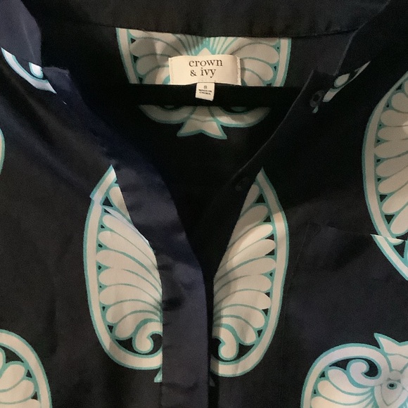 Crown & Ivy Navy and Light Blue‎ Midi Dress - Picture 6 of 9